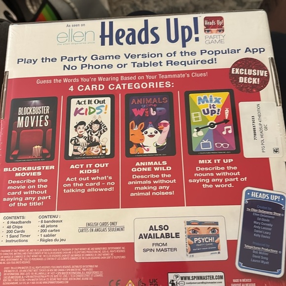 NEW Head’s Up Party Game 4th Edition, Word Guessing Board Game Ages 8+ (060) - Picture 2 of 4